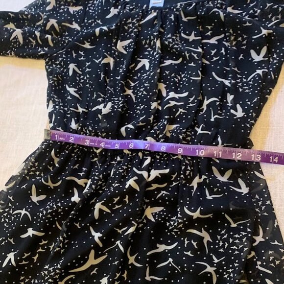 Sweet Storm Dress with sheer overlay and bird motif - Size L - Picture 4 of 8